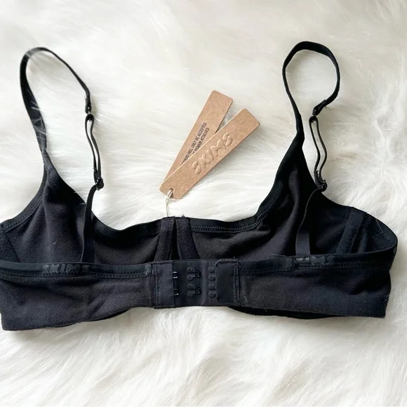 SKIMS Cotton Logo Underwire Demi Bra 32B BR-UWR-2001 - Picture 2 of 3